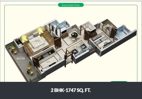 2 BHK - 1747 Sq. Ft.